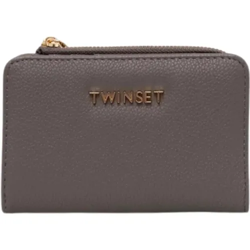 Grey Wallet with Snap Closure , female, Sizes: ONE SIZE - Twinset - Modalova