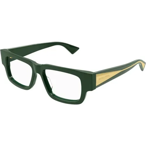 Grüne Rahmen Sonnenbrille Bv1280O 003 , unisex, Größe: 51 MM - Bottega Veneta - Modalova