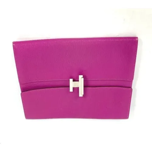 Pre-owned Leather clutches , female, Sizes: ONE SIZE - Hermès Vintage - Modalova