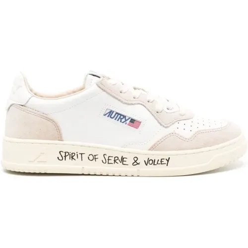 White Sneakers with Embroidered Logo , male, Sizes: 6 UK, 7 UK - Autry - Modalova