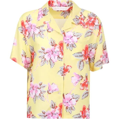 Hibiscus Bowling Shirt - Fashion-Forward Female , female, Sizes: XS - Palm Angels - Modalova