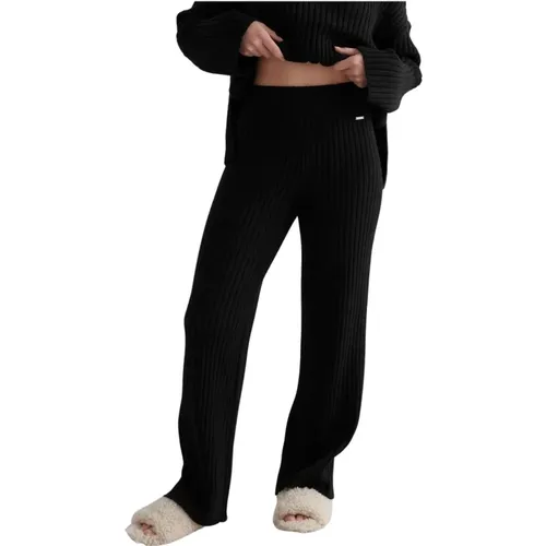 Rib Knit Pants , Damen, Größe: S - Aim'n - Modalova