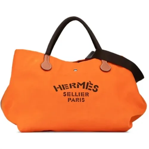 Pre-owned Canvas handbags , female, Sizes: ONE SIZE - Hermès Vintage - Modalova