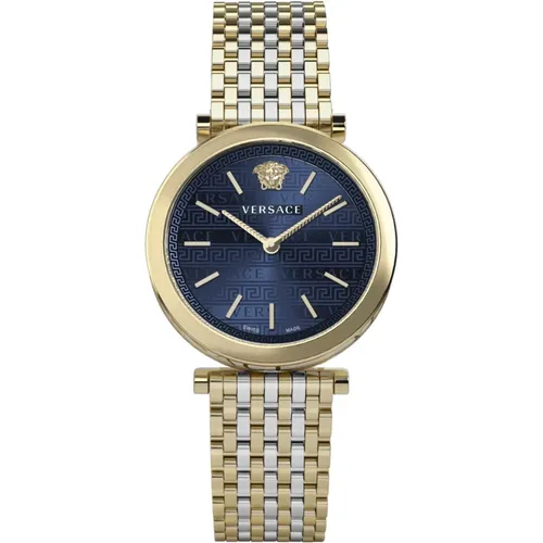 V-Twist Blue Bracelet Watch , female, Sizes: ONE SIZE - Versace - Modalova
