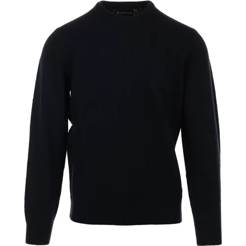 Blaue Essential Patch Crew Strickpullover , Herren, Größe: M - Barbour - Modalova