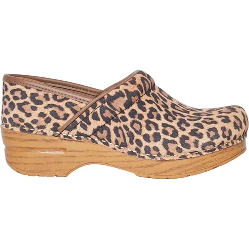 Leopard Print Slip-On Shoes , female, Sizes: 4 UK, 3 UK - Dansko - Modalova