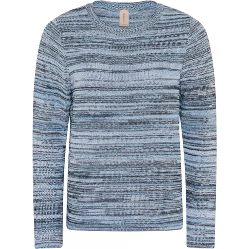 Multicolor O-Neck Pullover Bluse , Damen, Größe: L - Skovhuus - Modalova