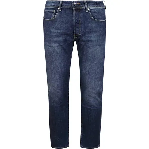 Slim Fit Cotton Jeans with Belt , male, Sizes: W37, W38, W35, W31, W33, W29, W32, W34, W30 - Incotex - Modalova