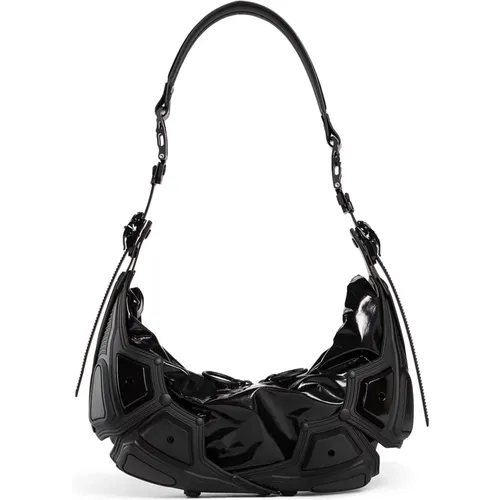 Shiny Vinyl Moon Bag , female, Sizes: ONE SIZE - Kuboraum - Modalova