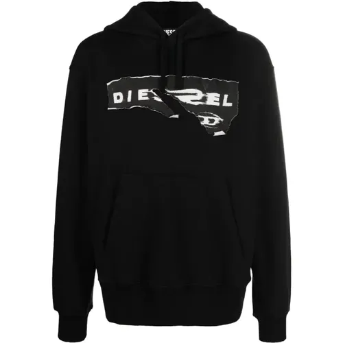 Casual Style Hoodie for Men , male, Sizes: XL, M, S, L - Diesel - Modalova