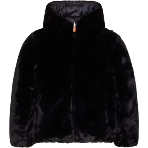 Wendbare Kinder Schwarze Jacke - Save The Duck - Modalova