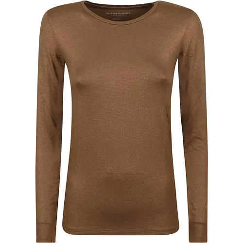 Elegante Camel T-Shirts und Polos - majestic filatures - Modalova