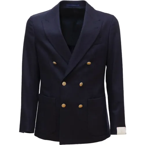 Double-Breasted Wool and Cashmere Jacket , male, Sizes: L - Eleventy - Modalova