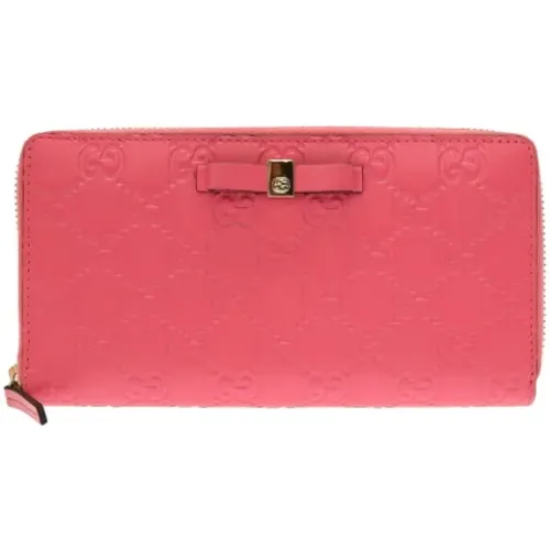 Rosa Leather Gucci Wallet , female, Sizes: ONE SIZE - Gucci Vintage - Modalova