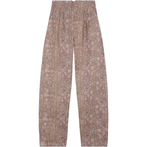 Charlotte, linen printed pants , female, Sizes: 2XL, XL - Cortana - Modalova