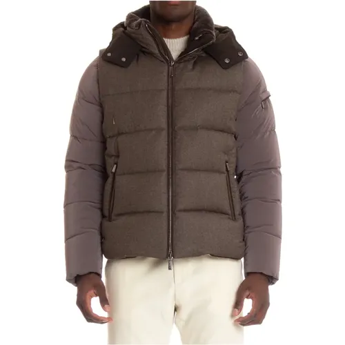 Double Zip Puffer Coat , male, Sizes: XL, M, 2XL, L - Moorer - Modalova