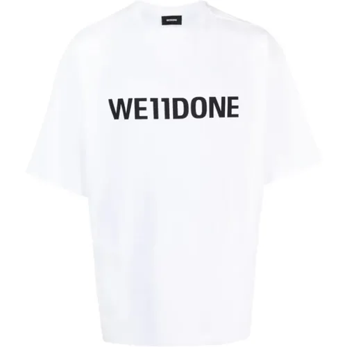 Bold Logo Cotton T-shirt , male, Sizes: S, XL, M - We11Done - Modalova