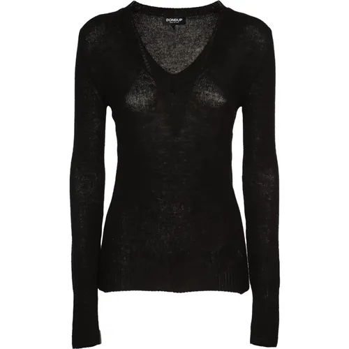 Sweater with V-Neck , female, Sizes: S, M, XS - Dondup - Modalova