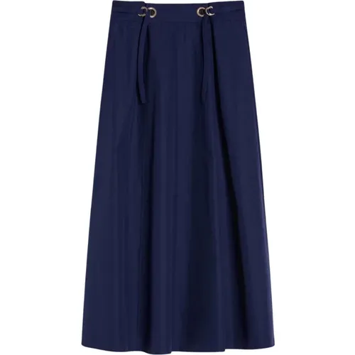 Cotton Poplin Skirt Fratte , female, Sizes: S, XS - Pennyblack - Modalova