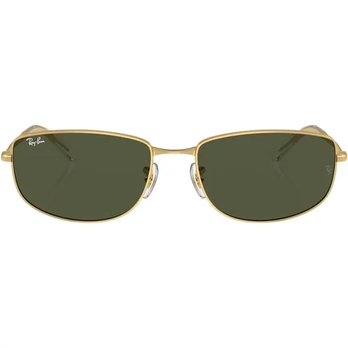 Irregular Metal Sunglasses Green Lenses , unisex, Sizes: 56 MM - Ray-Ban - Modalova