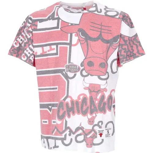 Chicago Bulls NBA T-Shirt Weiß , Herren, Größe: L - Mitchell & Ness - Modalova