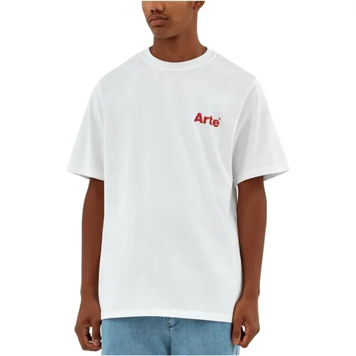Weißes Herz Logo Baumwoll T-shirt , Herren, Größe: XL - Arte Antwerp - Modalova