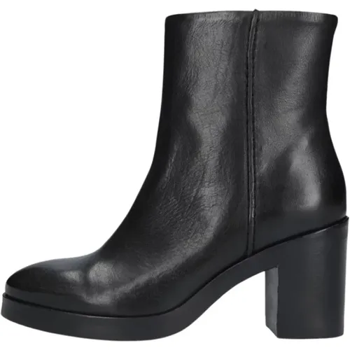 Schwarze Leder-Stiefeletten Taara , Damen, Größe: 36 EU - Via Vai - Modalova