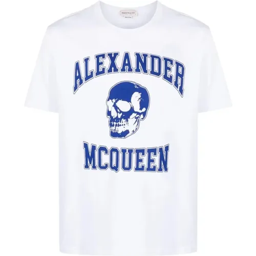 Varsity Skull Graphic T-Shirt , male, Sizes: S, M, L - alexander mcqueen - Modalova