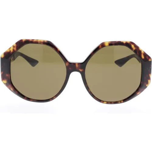 Quadratische Oversized Sonnenbrille mit Ketten-Detail - Versace - Modalova