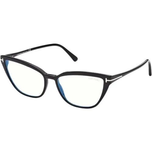 Ft5825-B 001 Brille, Glänzend Schwarz , Damen, Größe: 55 MM - Tom Ford - Modalova