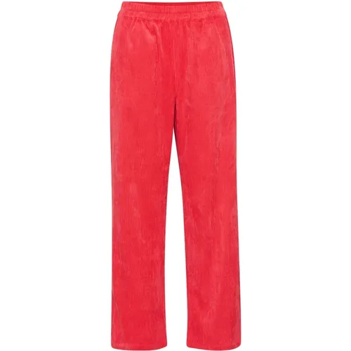 Wide Elastic Waistband Loose Fit Pants , female, Sizes: S, M, XL, XS, L - Saint Tropez - Modalova