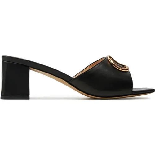 Leather Sandals with 5 cm Heel , female, Sizes: 3 UK, 5 UK, 4 UK - Twinset - Modalova