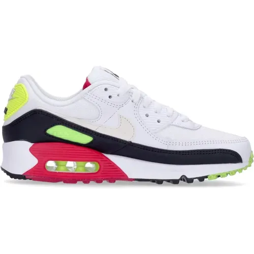 Air Max 90 Sneaker Weiß/Schwarz/Volt , Herren, Größe: 40 EU - Nike - Modalova