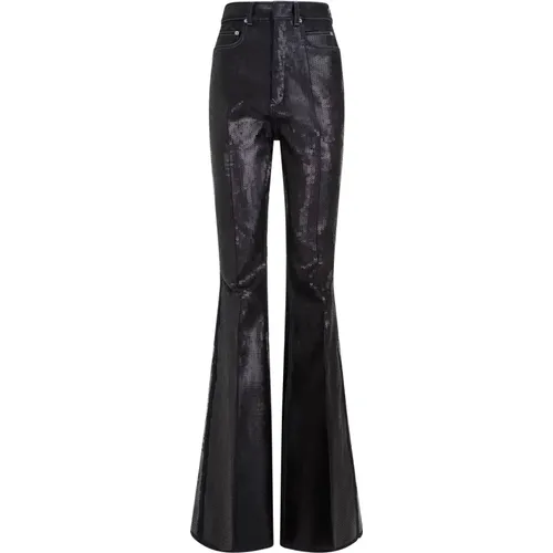 Blue Bootcut Pants with Sequins , female, Sizes: W25 - Rick Owens - Modalova