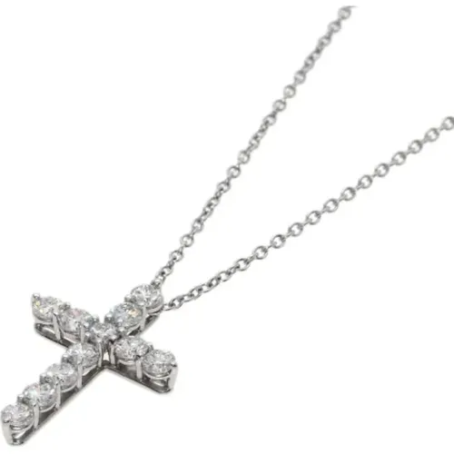 Pre-owned Platinum necklaces , female, Sizes: ONE SIZE - Tiffany & Co. Pre-owned - Modalova