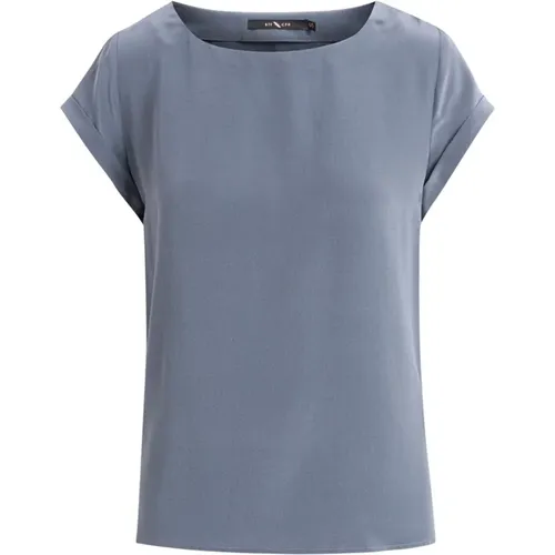 Silk T-Shirt Short Sleeved Dark Grey , female, Sizes: XS - Btfcph - Modalova
