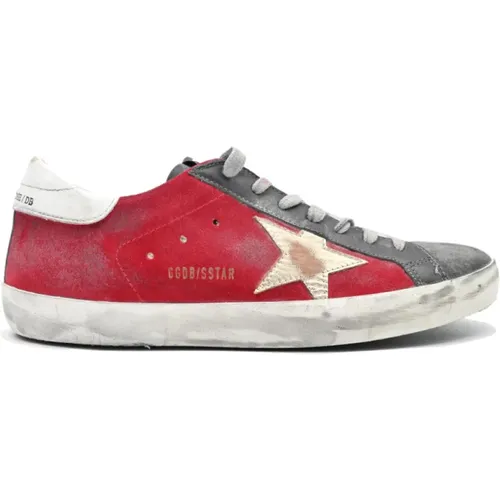 Rote Goldstern Superstar Sneakers , Herren, Größe: 43 EU - Golden Goose - Modalova