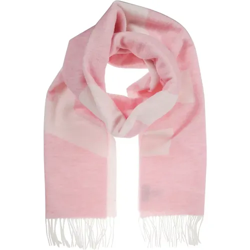 Wool Scarf with Fringes and Extended Logo Text , male, Sizes: ONE SIZE - A.p.c. - Modalova