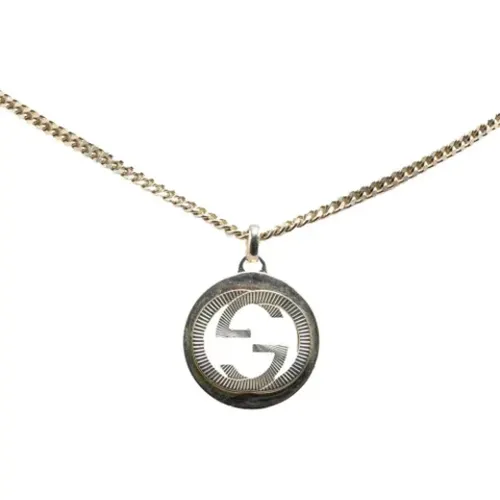 Pre-owned Silver necklaces , female, Sizes: ONE SIZE - Gucci Vintage - Modalova