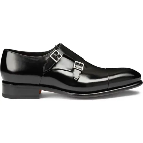 Classic Monk Strap Shoes , male, Sizes: 8 1/2 UK, 7 1/2 UK, 7 UK, 8 UK, 10 UK - Santoni - Modalova