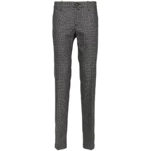 Houndstooth Wool Blend Pants , male, Sizes: W33, W30, W34, W32, W31, W36 - Jacob Cohën - Modalova