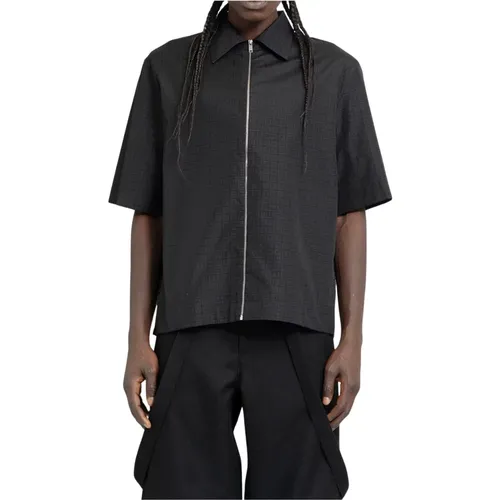 Schwarzes 4G Kurzarmhemd mit Reißverschluss - Givenchy - Modalova