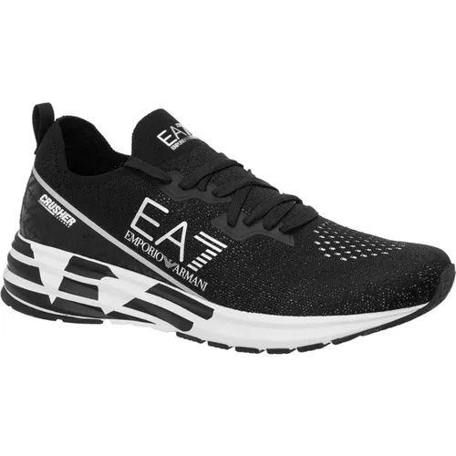 Stylische Crusher Sneakers für Männer , Herren, Größe: 43 1/2 EU - Emporio Armani EA7 - Modalova