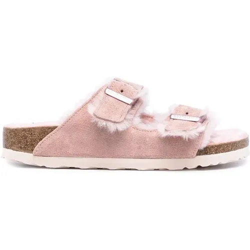 Rosa Shearling Sandalen Birkenstock - Birkenstock - Modalova