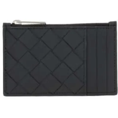 Leather Credit Card Holder , male, Sizes: ONE SIZE - Bottega Veneta - Modalova