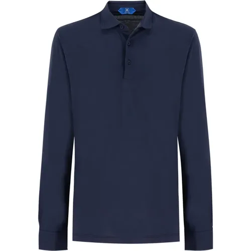 Cotton Polo Shirt, Long Sleeve, Regular Fit , male, Sizes: 4XL, L, 3XL, 2XL, 5XL - Kiton - Modalova
