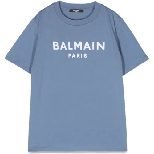 Baumwoll Logo T-Shirt Hergestellt in Portugal - Balmain - Modalova