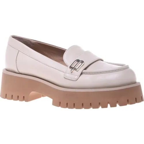 Loafers in vanilla leather - Baldinini - Modalova