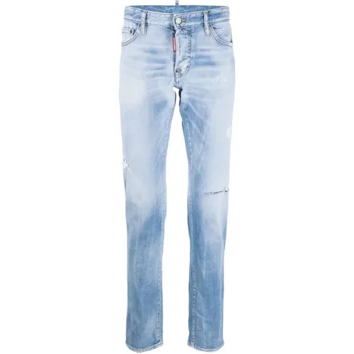 Slim Fit Jeans Cotton Elastan Italy , male, Sizes: M - Dsquared2 - Modalova