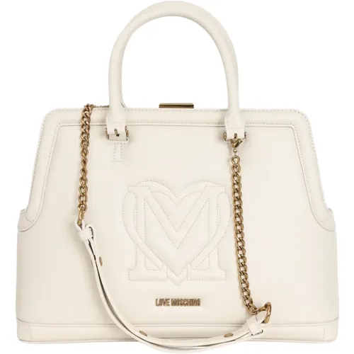 Logo-geprägte Damenhandtasche - Love Moschino - Modalova